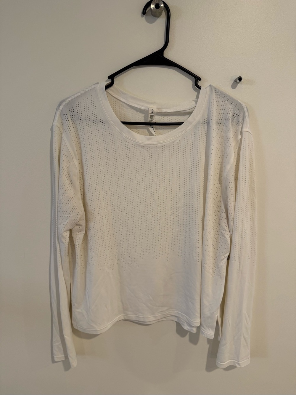 lululemon athletica White Long-Sleeve Perforated Crew